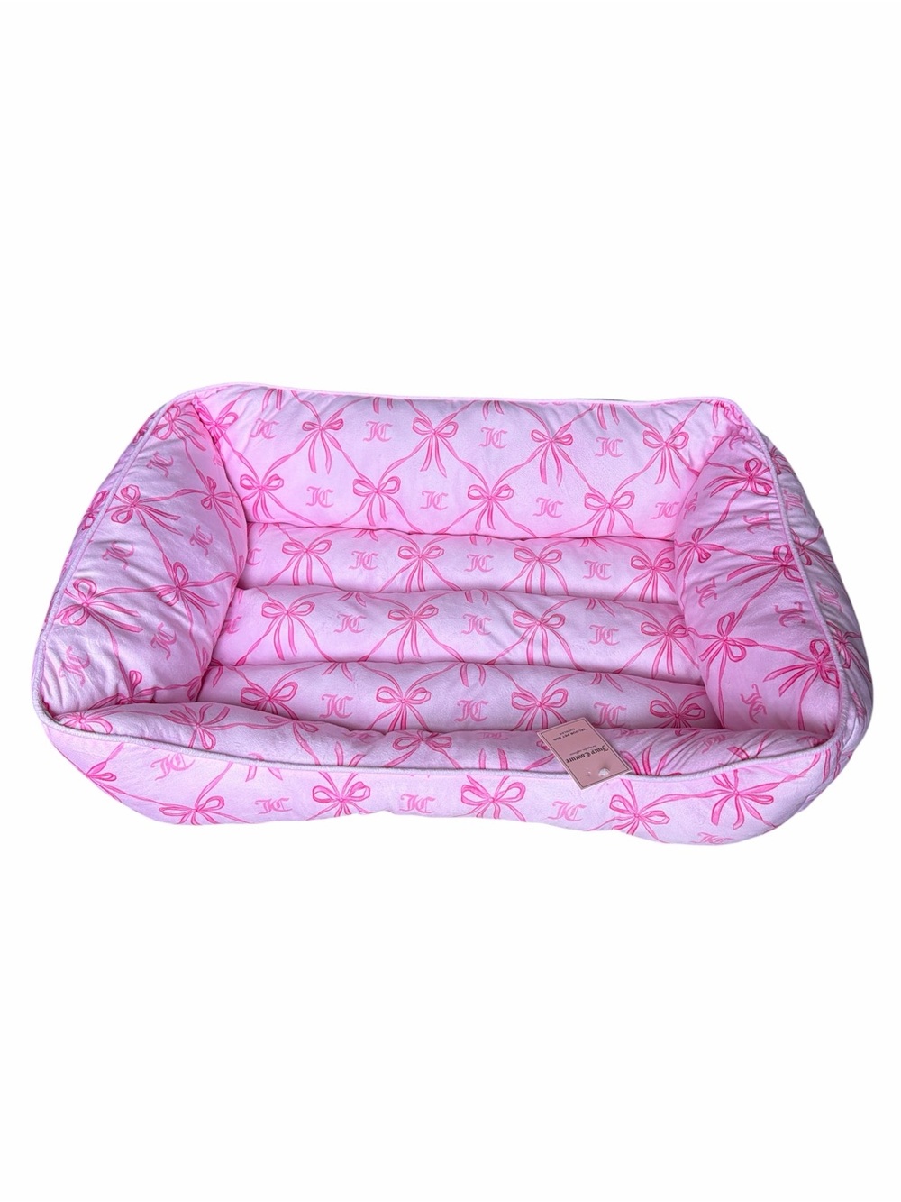 Juicy Couture Pink Bow Logo Dog Bed